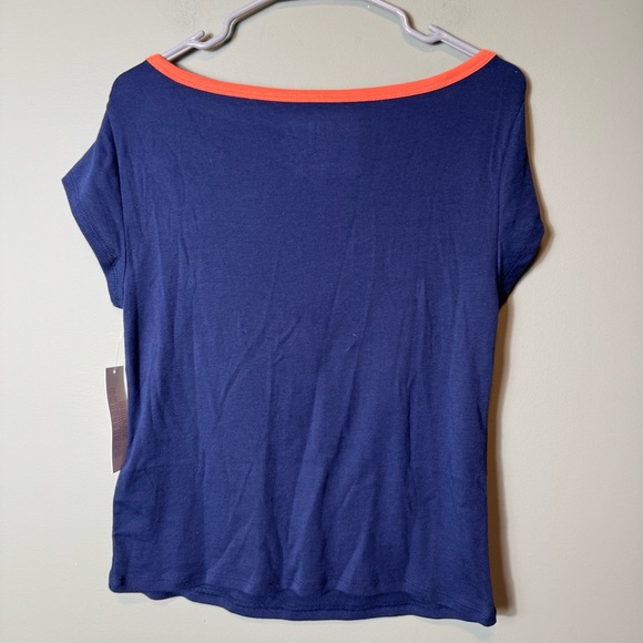 Urban Outfitters NWT BDG Willow Roma Baby Tee XXL Navy Blue - Picture 6 of 7